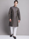 Men's Black Printed Silk Blend Kurta Payjama-JOKP-P-686Black