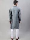 Collar Embroidered Kurta Pyjama-JOKP-P-692Grey