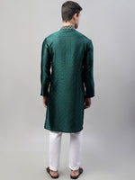 Collar Embroidered Kurta Pyjama-JOKP-P-692Olive