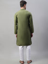 Mirror Work Kurta Pyjama-JOKP-P-693Olive