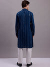 Men's Embroidered Mirror Work Kurta Payjama Sets-JOKP-P-694Peacock