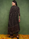 Ahika Women Brown Pure Cotton Ethnic Motifs Printed A-Line Kurta Trouser With Dupatta