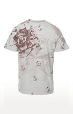 Huetrap Grey Mens Short Sleeve Graphic Printed Tshirt-HT16MKGRAGML00419