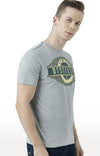 Huetrap Grey Mens Short Sleeve Graphic Printed Tshirt-HT17MKGRAGML01112