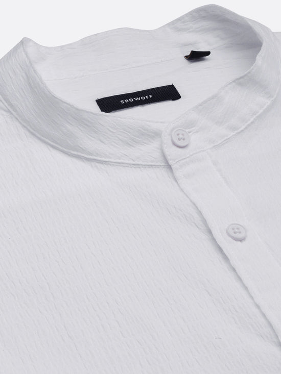 Men Solid White Slim Fit Shirt-Jonah-2701-White