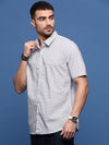 Men White Graphic Slim Fit Shirt-Joses-3268-White