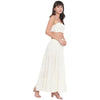 Aawari Rayon Skrit Top Set For Girls and Women Off-White-AM082-Off-White