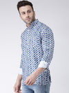 Hangup Men Slim Printed Men's Indian Wear-K12ShortKurta