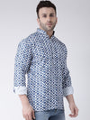 Hangup Men Slim Printed Men's Indian Wear-K12ShortKurta