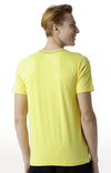 Huetrap Yellow Mens Short Sleeve Graphic Printed Tshirt-HT16MKGRAYLW00279