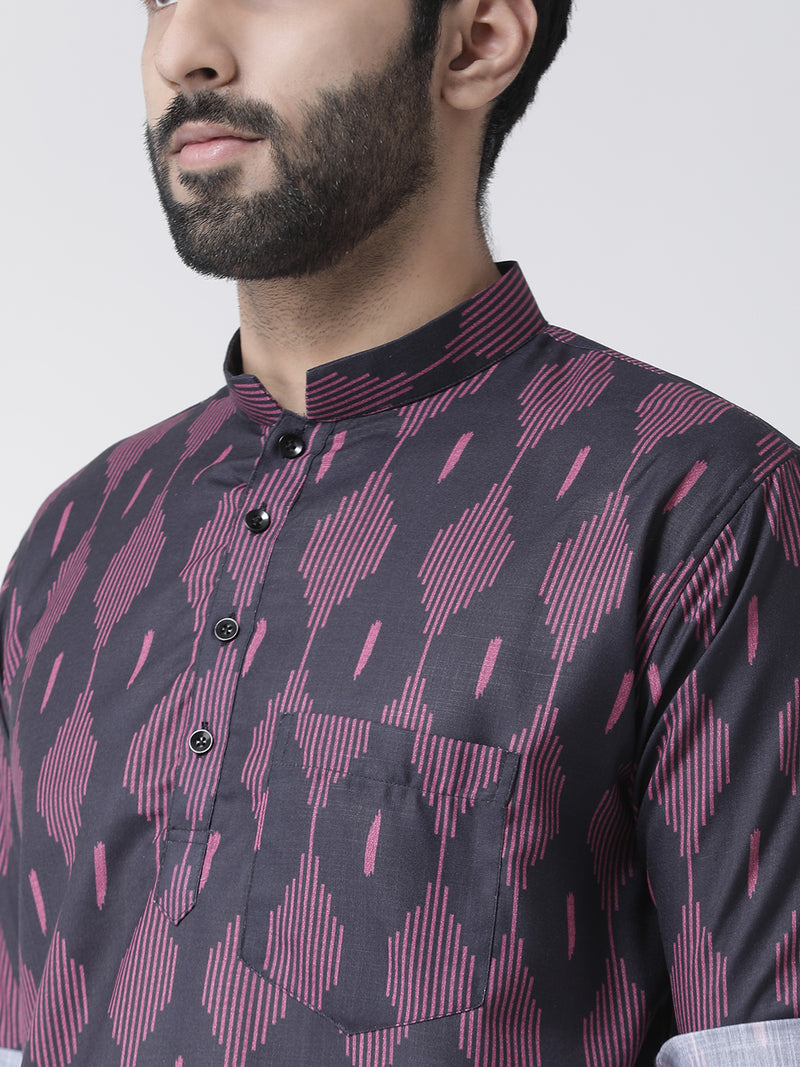 Hangup Men Standard Printed Men's Indian Wear-K55Kurta