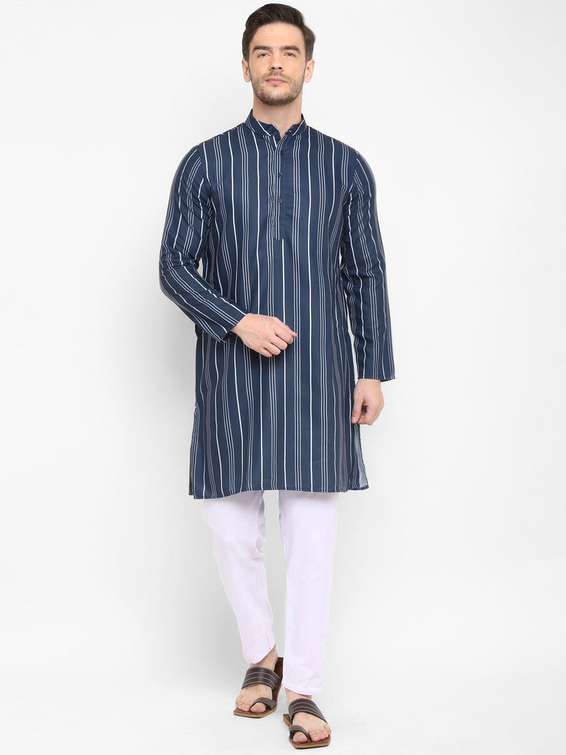 Hangup Men Standard Printed Men's Indian Wear-K75_LongKurta