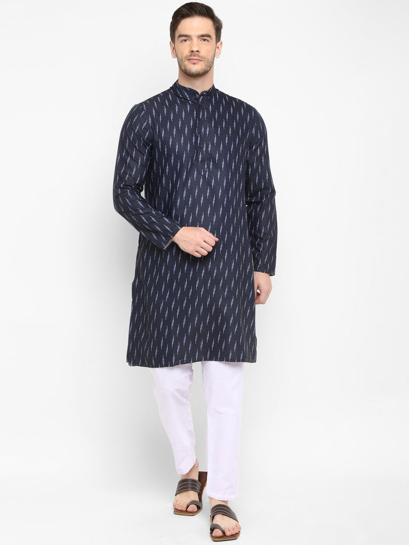 Hangup Men Standard Printed Men's Indian Wear-K76_LongKurta