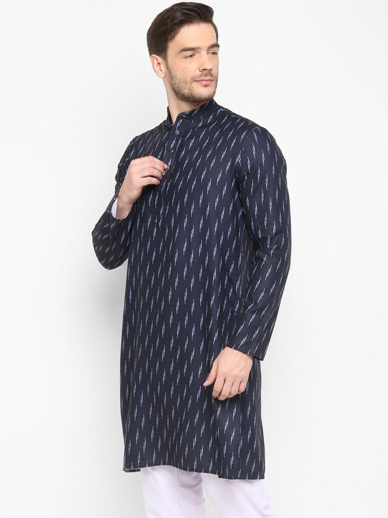 Hangup Men Standard Printed Men's Indian Wear-K76_LongKurta