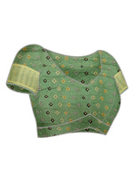 Saree Mall Women's  Blend Green Embroidered Designer Saree With Blouse Piece-KHADI1007