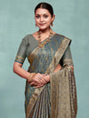 Saree Mall Women's Pure  Teal Blue Woven Design Designer Saree With Blouse Piece-KLKRUTI5185