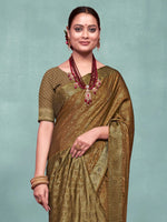 Saree Mall Women's Pure  Camel Brown Woven Design Designer Saree With Blouse Piece-KLKRUTI5187