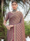 Saree Mall Women's Pure  Burgundy Woven Design Designer Saree With Blouse Piece-KLKRUTI5206