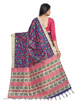 Saree Mall Women's Manipuri  Blue Digital Print Designer Saree With Blouse Piece-KLMK11F