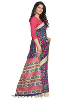 Saree Mall Women's Manipuri  Blue Digital Print Designer Saree With Blouse Piece-KLMK11F