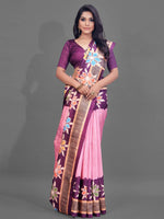 Saree Mall Women's Manipuri  Pink Digital Print Designer Saree With Blouse Piece-KLMK14C