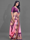 Saree Mall Women's Manipuri  Pink Digital Print Designer Saree With Blouse Piece-KLMK14C