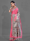 Saree Mall Women's Manipuri  Pink Digital Print Designer Saree With Blouse Piece-KLMK18F