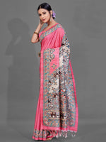 Saree Mall Women's Manipuri  Pink Digital Print Designer Saree With Blouse Piece-KLMK18F