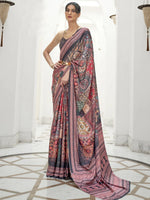 Saree Mall Women's Crepe Multicolored Digital Print Celebrity Saree With Blouse Piece-KLMKR232009