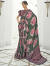 Saree Mall Women's Crepe Green Digital Print Celebrity Saree With Blouse Piece-KLMKR232011