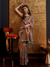 Saree Mall Women's  Blend Grey Woven Design Designer Saree With Blouse Piece-KMIYA326001