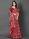 Saree Mall Women's  Blend Maroon Printed Designer Saree With Blouse Piece-KNKAVTI11A