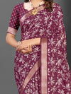 Saree Mall Women's  Blend Magenta Printed Designer Saree With Blouse Piece-KNKAVTI11F