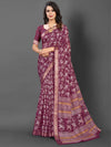 Saree Mall Women's  Blend Magenta Printed Designer Saree With Blouse Piece-KNKAVTI11F