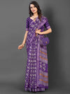 Saree Mall Women's  Blend Purple Printed Designer Saree With Blouse Piece-KNKAVTI11G