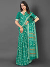 Saree Mall Women's  Blend Teal Green Printed Designer Saree With Blouse Piece-KNKAVTI11H