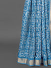 Saree Mall Women's  Blend Blue Printed Designer Saree With Blouse Piece-KNKAVTI15A