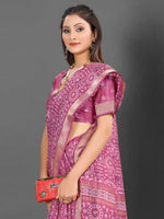 Saree Mall Women's  Blend Mauve Printed Designer Saree With Blouse Piece-KNKAVTI15E