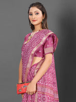 Saree Mall Women's  Blend Mauve Printed Designer Saree With Blouse Piece-KNKAVTI15E