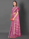 Saree Mall Women's  Blend Mauve Printed Designer Saree With Blouse Piece-KNKAVTI15E