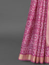 Saree Mall Women's  Blend Mauve Printed Designer Saree With Blouse Piece-KNKAVTI15E