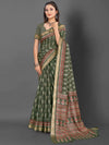 Saree Mall Women's  Blend Olive Printed Designer Saree With Blouse Piece-KNKAVTI17C