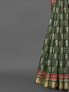 Saree Mall Women's  Blend Olive Printed Designer Saree With Blouse Piece-KNKAVTI17C