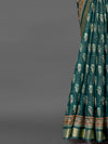 Saree Mall Women's  Blend Teal Green Printed Designer Saree With Blouse Piece-KNKAVTI17D