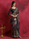 Saree Mall Women's Manipuri  Black Printed Designer Saree With Blouse Piece-KNTHAC1002