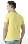 Huetrap Yellow Mens Short Sleeve Graphic Printed Tshirt-HT17MKGRAYLW00697