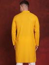 Sequins Chikankari Kurtas for Mens-KO-5018Yellow