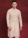 Sequin Chikankari Front Open Kurtas-KO-5029Golden