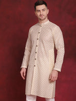 Sequin Chikankari Front Open Kurtas-KO-5029Golden