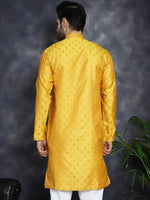 Woven Design Silk Blend Kurtas-KO-5032Mustard